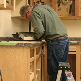 Cabinet Refacing Installation sizing the veneer
