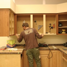 Cabinet Refacing with 1/8 Plywood Fitting Rail